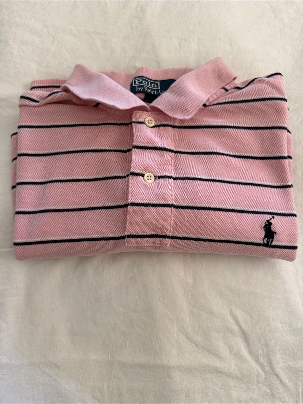 Ralph Lauren Pink Striped Polo Shirt